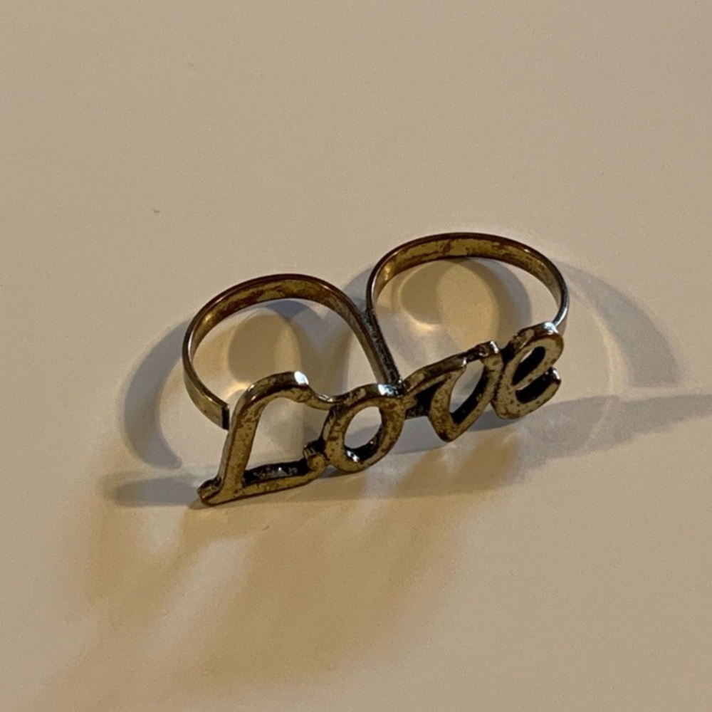 Gold Double Knuckle Ring